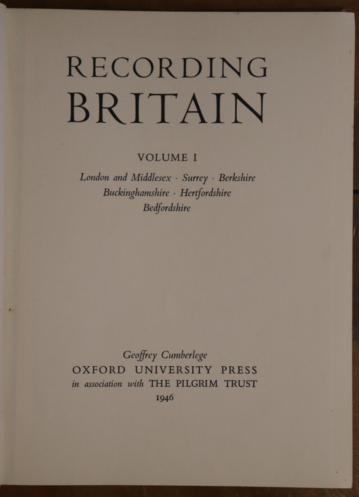 c1946 Recording Britain by G. Cumberlege Antique British History Book Set - 0