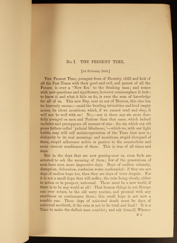 1885 Latter Day Pamphlets & Kings Of Norway Antique History Book Thomas Carlyle