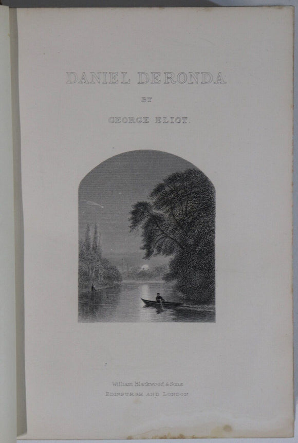 c1880 5vol George Eliot's Novels Antique English Fiction Book Collection