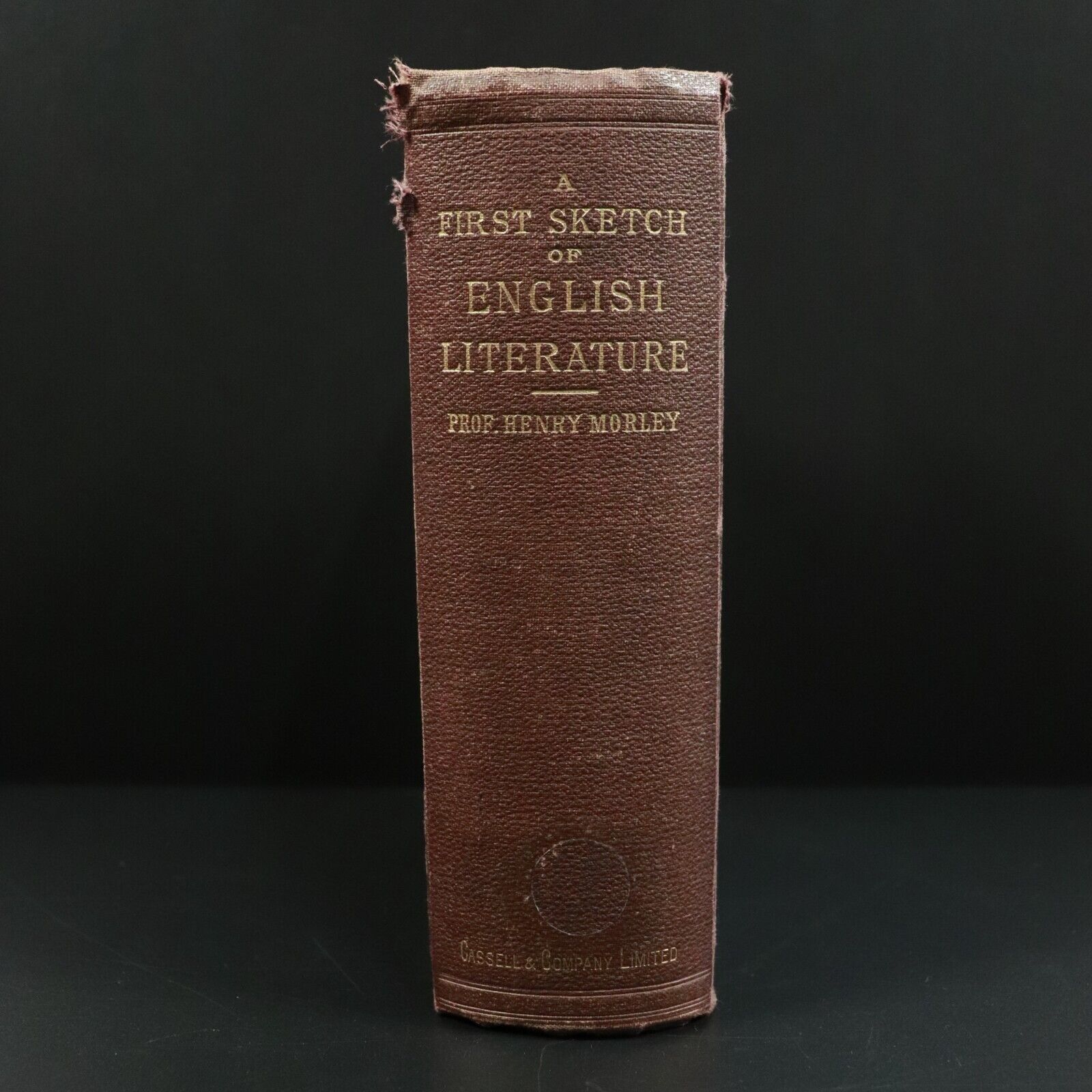 1894 A First Sketch Of English Literature by H Morley Antiquarian Reference Book