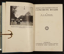 c1934 Design & Construction Of Concrete Roads Antique Architecture Book-3