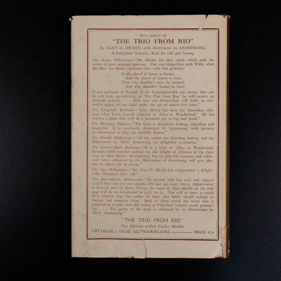 1945 Appartement In Brussels by Alan D Mickle Antique Australian Literature Book