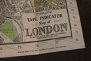 c1910 Philip's Tape Indicator Map Of London Antique British Map w/Tape Book-6