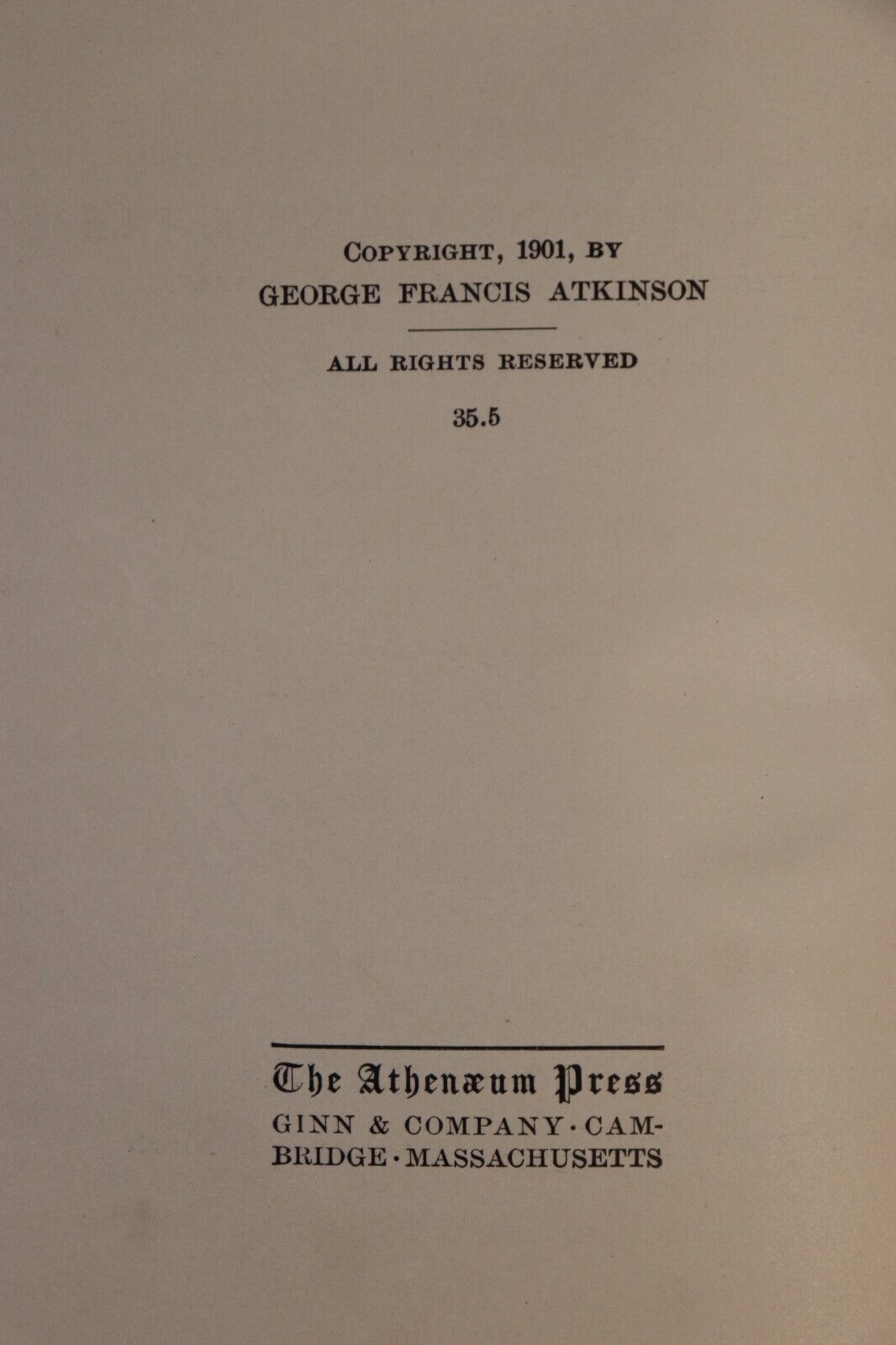 1901 First Studies Of Plant Life by GF Atkinson Antique Natural History Book