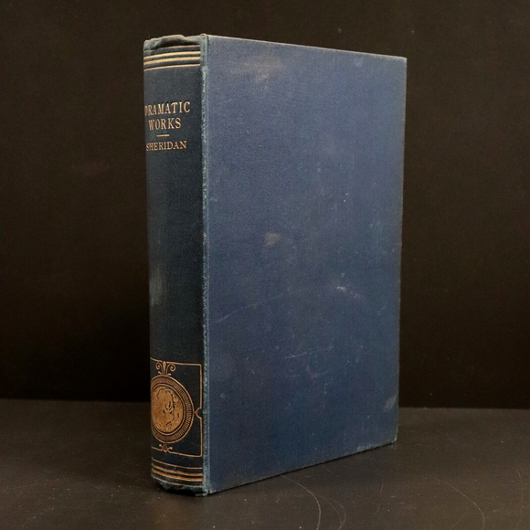 c1900 Dramatic Works Of Richard Brinsley Sheridan Antique Drama Theatre Book