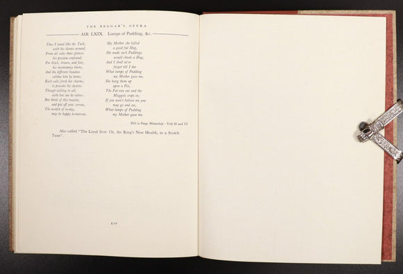 1961 The Beggars Opera by John Gay 1729 Edition Reprint Vintage Theatre Book