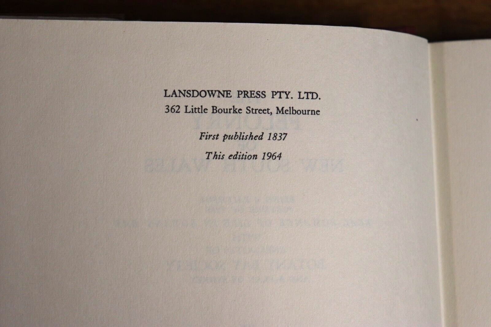 1964 The Felonry Of New South Wales Australian Colonial Convict History Book