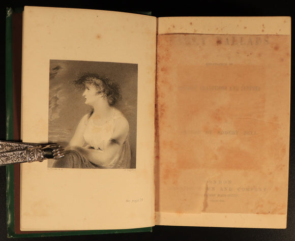 1862 Early Ballads Traditions & Customs Robert Bell Antique Music History Book