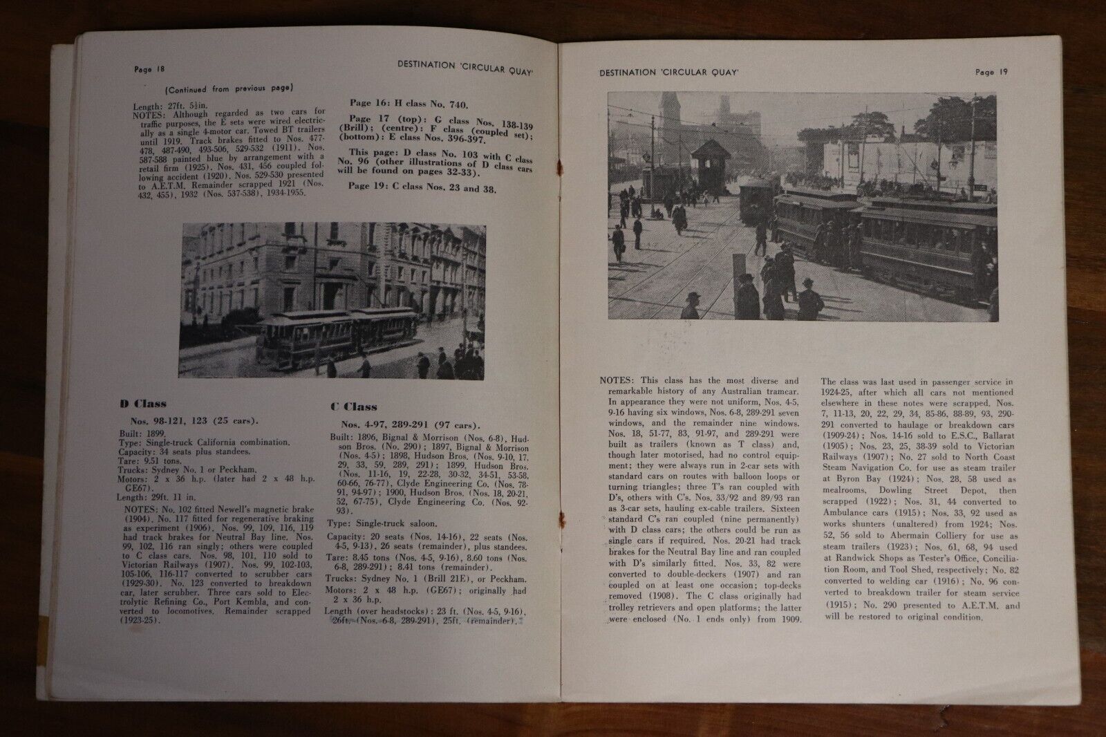 1958 Destination Circular Quay Pictorial Review Of Sydney Tramcars Rail Book