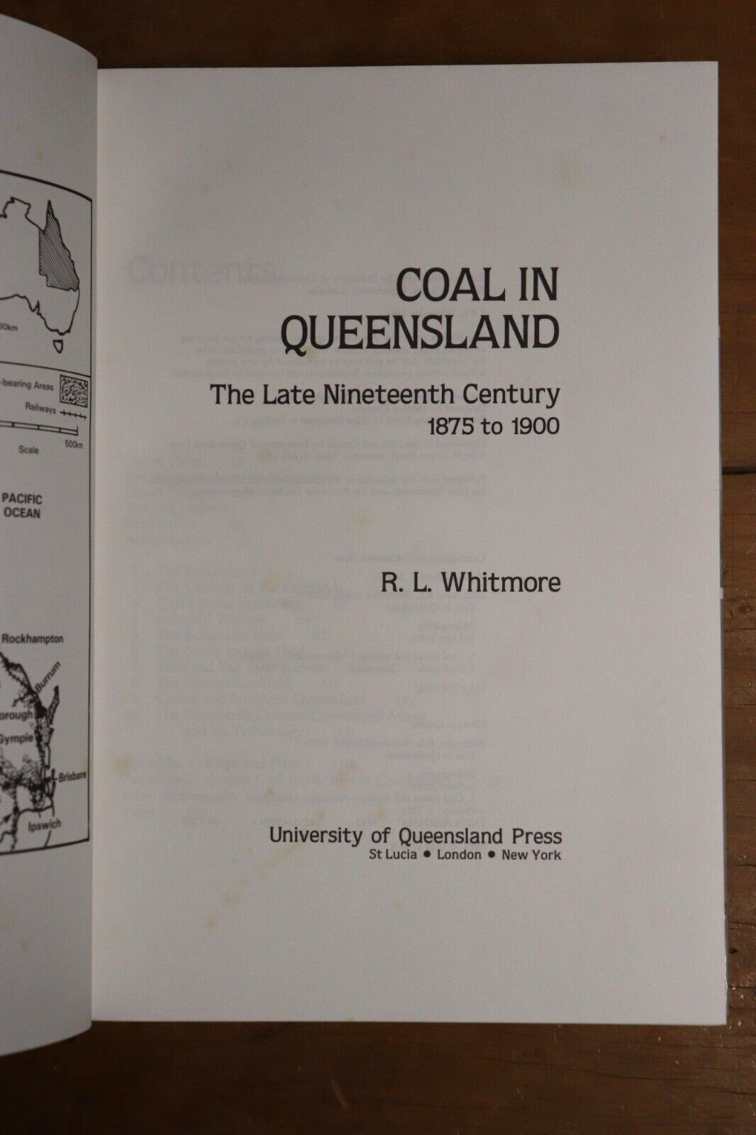 1985 Coal In Queensland 19th Century R. Whitmore Australian Energy History Book - 0