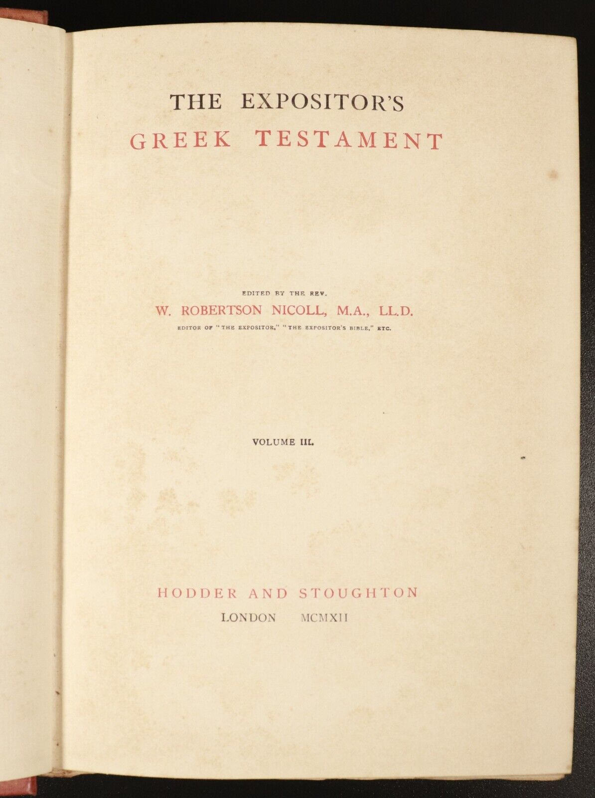 1910 5vol The Expositor's Greek Testament Antique Theology Book Set W.R. Nicoll