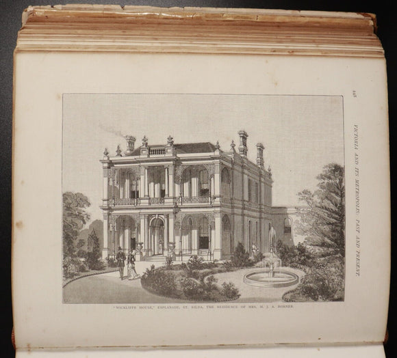 1888 Victoria & Its Metropolis Past Present Antiquarian Australian History Book