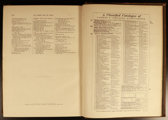 1889 Our Earth & Its Story by Robert Brown Antique Natural History Book w/Maps