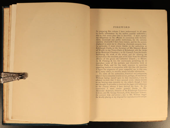 1904 Edinburgh & Its Story by Oliphant Smeaton Antique Scottish History Book