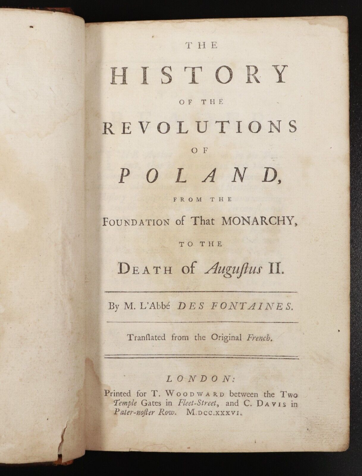 1736 History Of The Revolutions Of Poland Antiquarian History Book 1st English