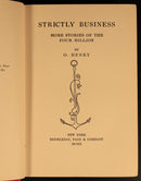 1910 Strictly Business by O. Henry 1st Edition Antique American Fiction Book-5