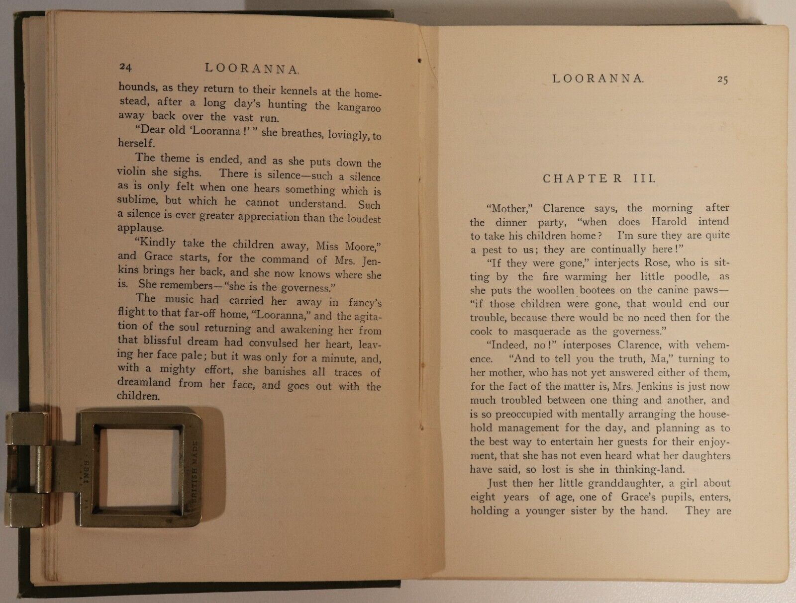 1908 Looranna: An Australian Story by M.A. McCarter Antique Fiction Book