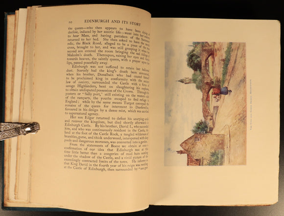 1904 Edinburgh & Its Story by Oliphant Smeaton Antique Scottish History Book