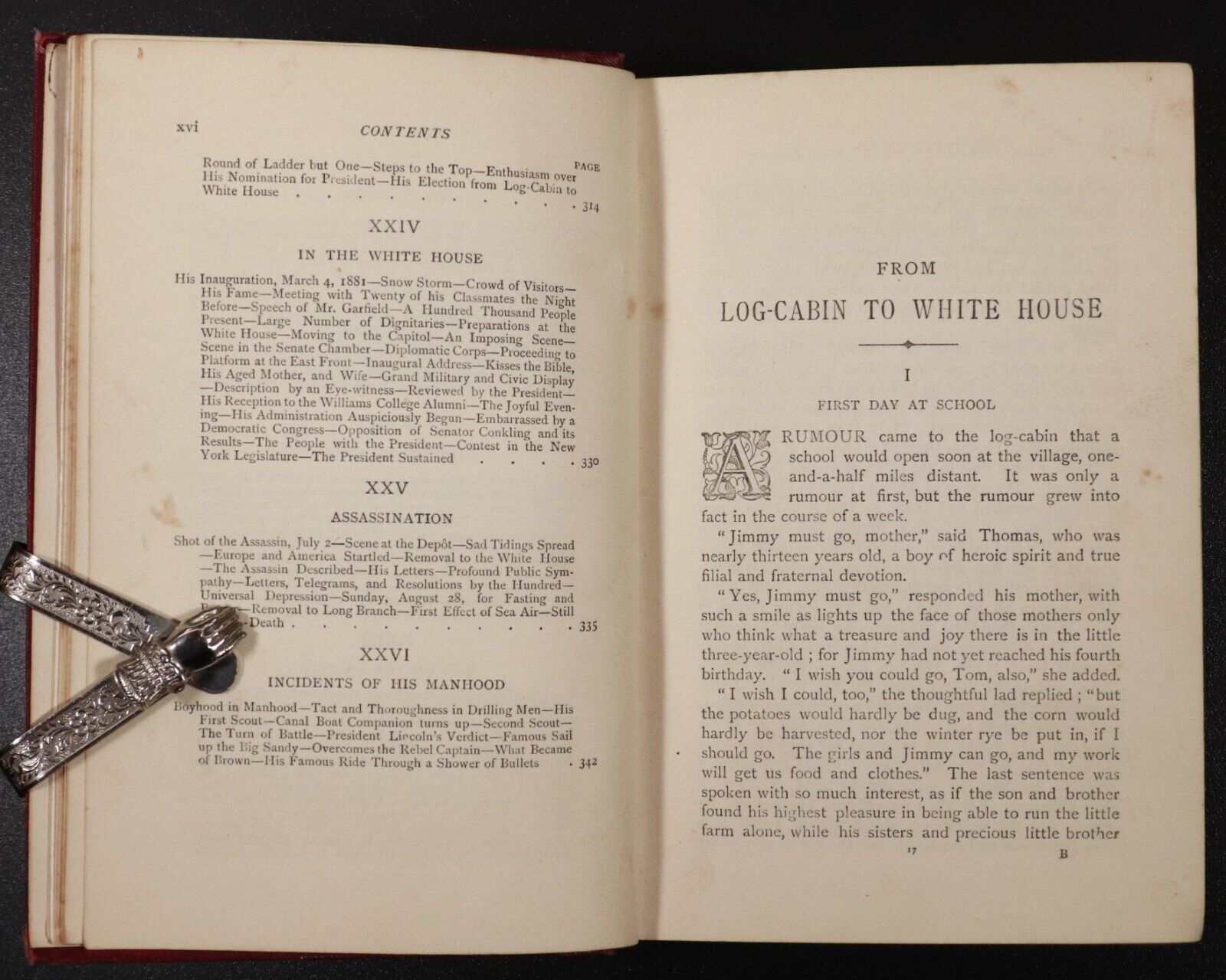 c1915 From Log Cabin To White House W.M. Thayer Antique American History Book