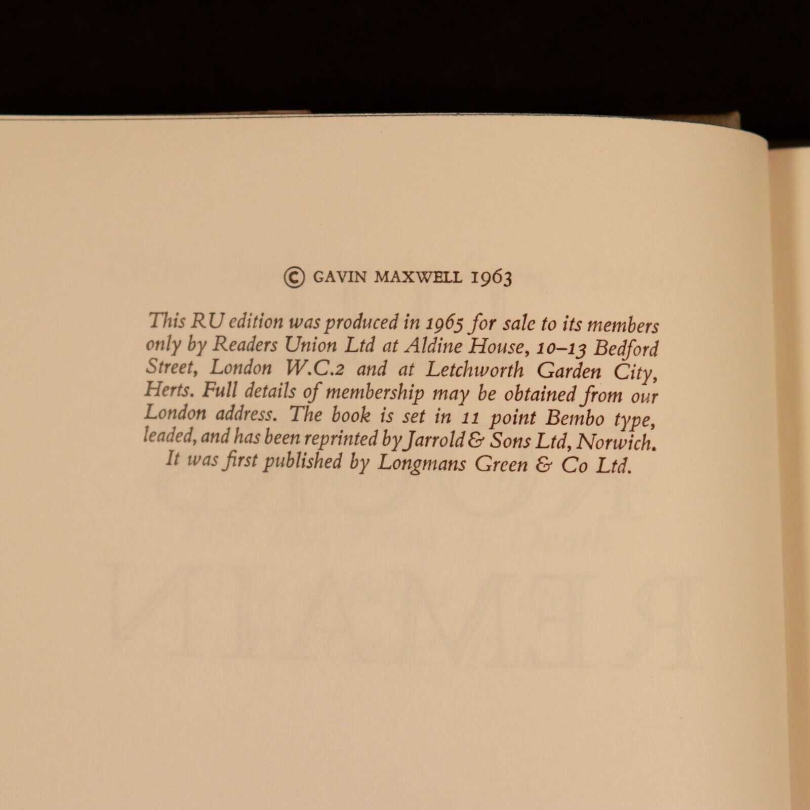 1965 The Rocks Remain by Gavin Maxwell Vintage Natural History Book