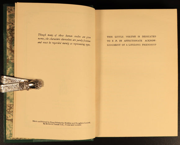 Folded Hands by Richard King c1932 Antique Philosophy & Wisdom Book Leather Bind