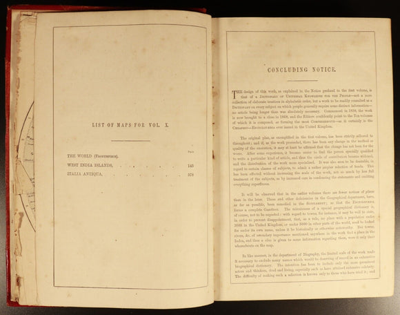 c1868 3vol Chambers's Encyclopaedia Antiquarian Reference Books Maps Australia