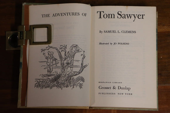 1963 Tom Sawyer & Huckleberry Finn by Mark Twain 2 in 1 Vintage Fiction Book