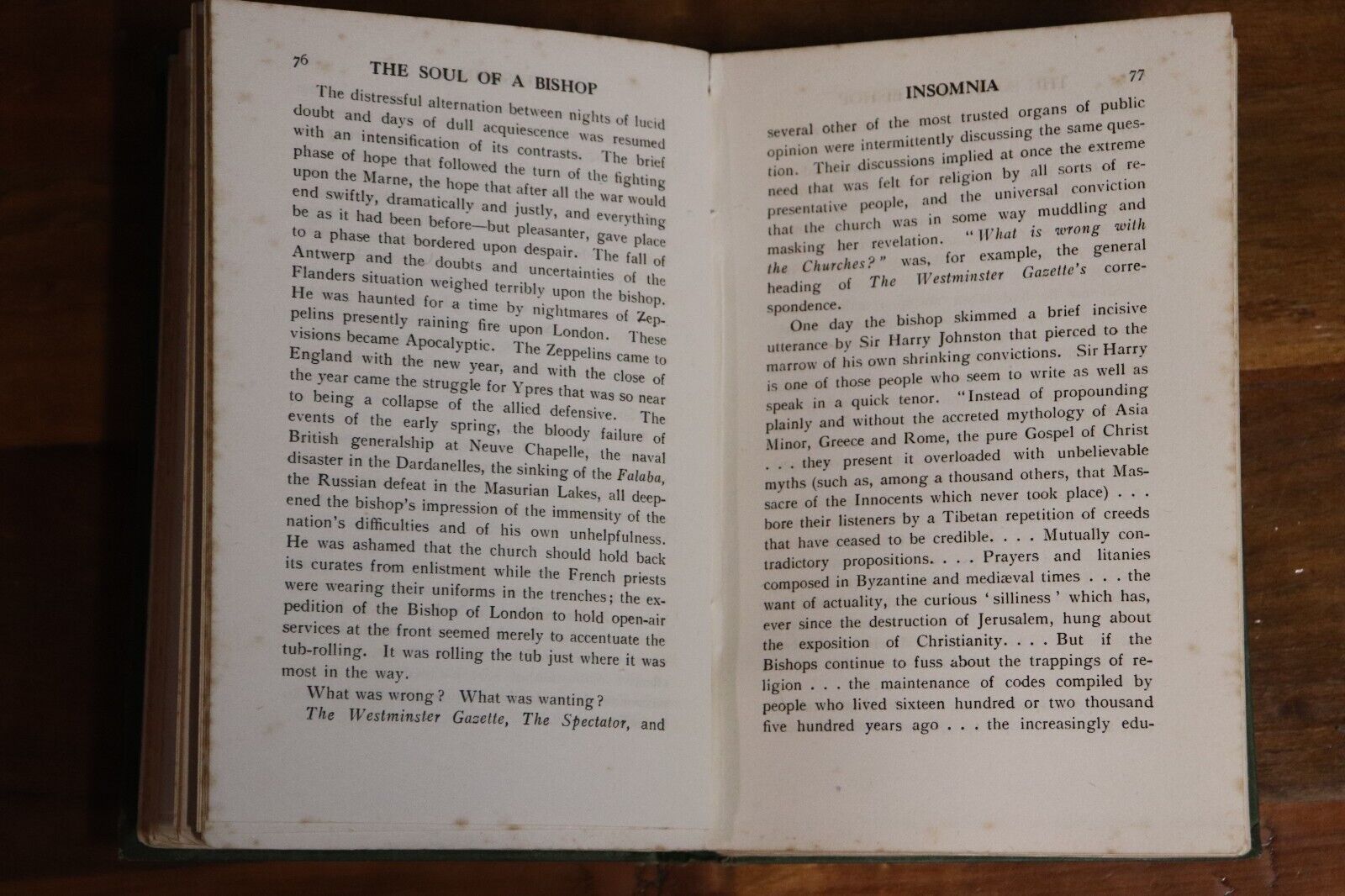 1917 The Soul Of A Bishop by HG Wells 1st Edition Ex CJ Dennis Antique Book