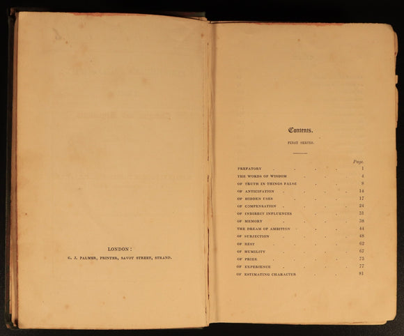 1848 Proverbial Philosophy by Martin Farquhar Tupper Antique Philosophy Book