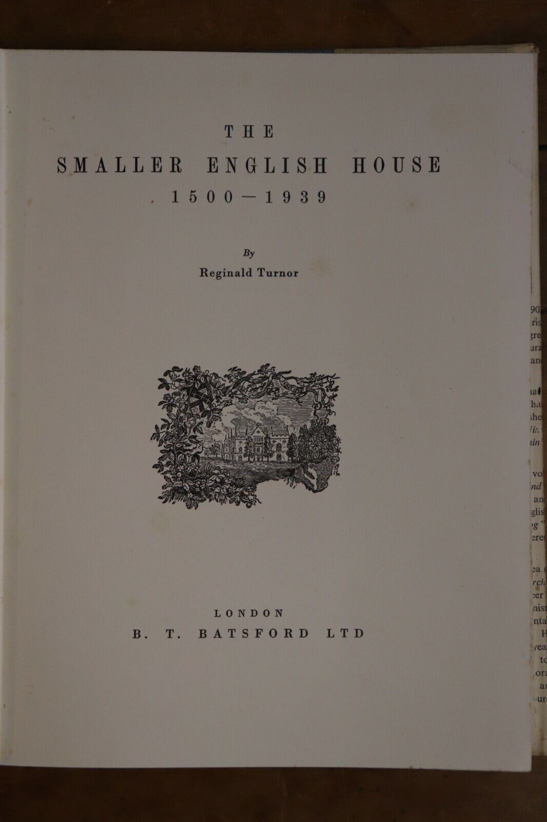 1952 The Smaller English House: 1500-1939 Architecture History Reference Book