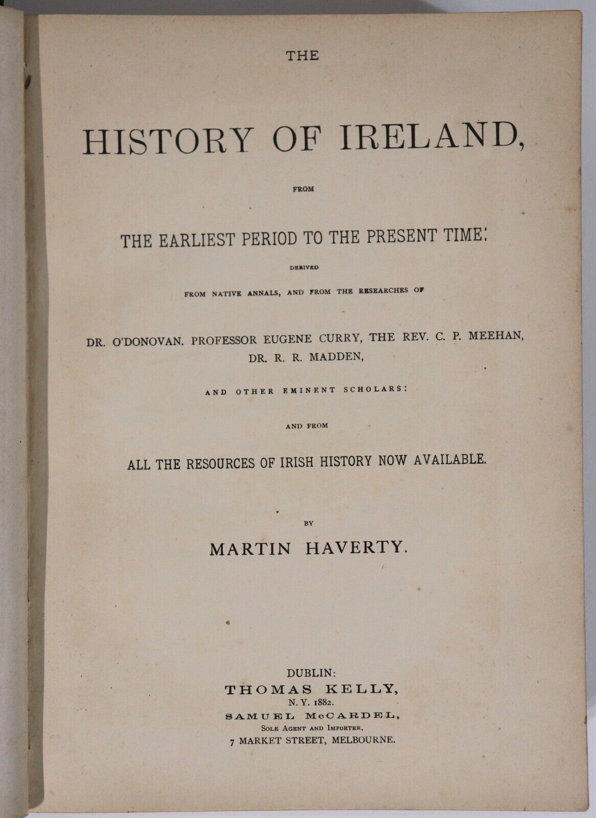 1882 The History Of Ireland by Martin Haverty Antiquarian Irish History Book