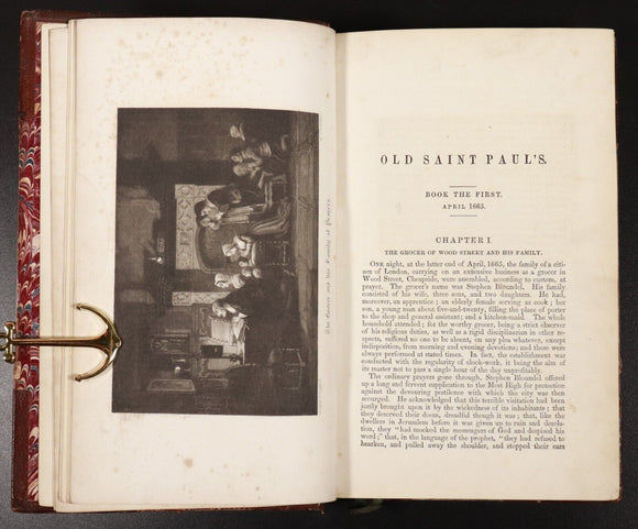 1847 Old Saint Paul's: Plague & Fire by WH Ainsworth Historical Romance Book