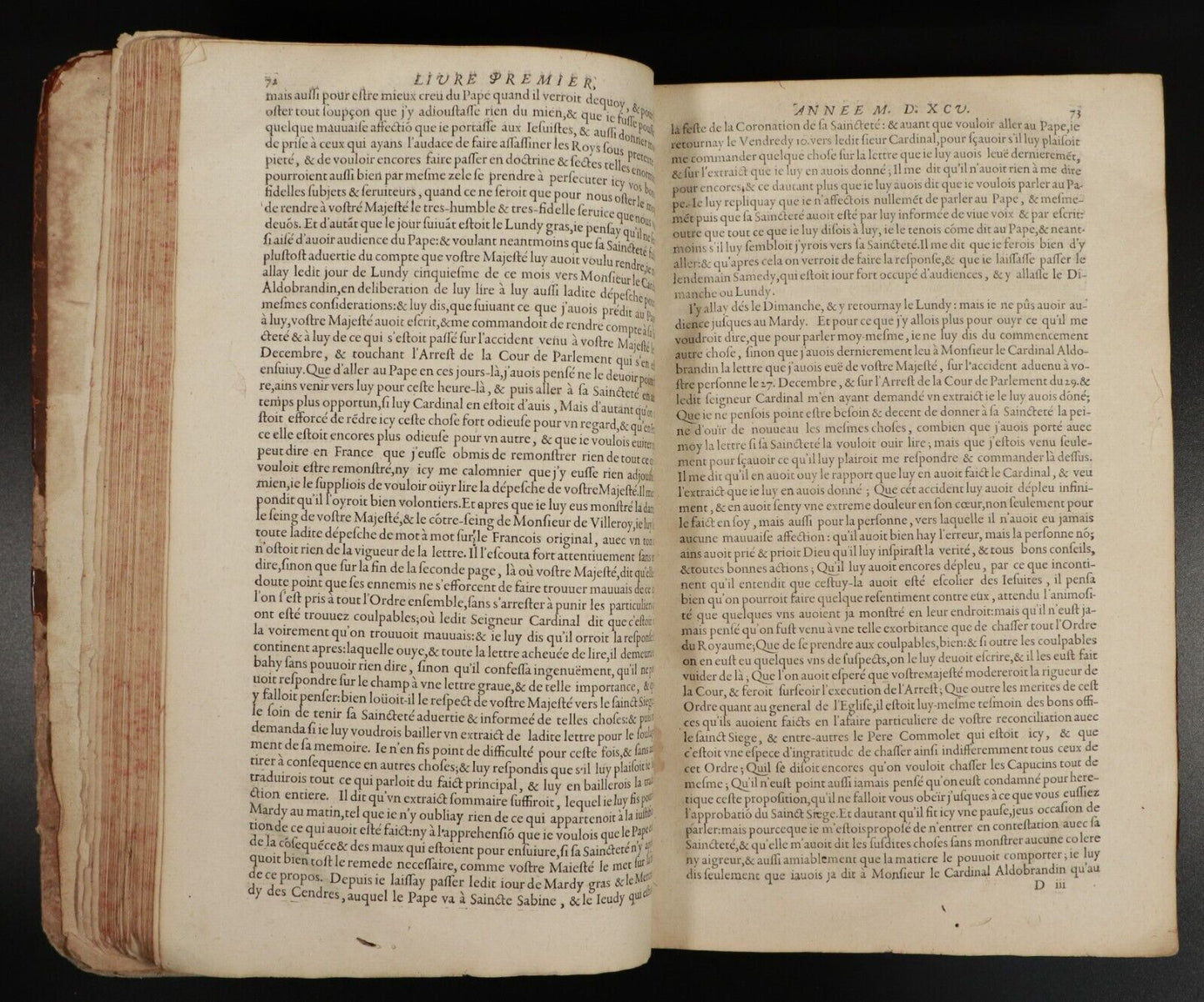 1626 Lettres De L'Illustrissime Cardinal D'Ossat Antiquarian French History Book