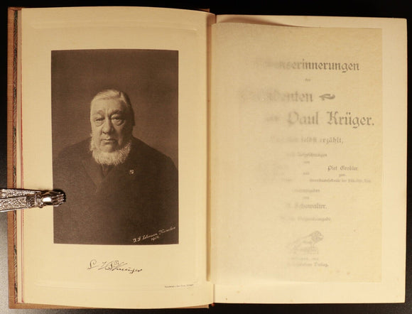 1902 Im Kampf um Sud-Afrika Paul Kruger Antique World History Book In German 1st