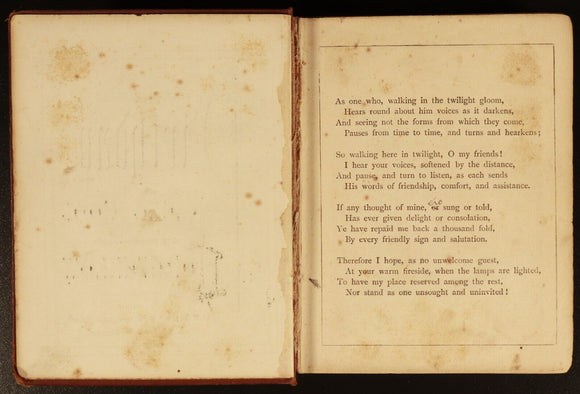 Longfellow's Illustrated Birthday Text Book c1880 Antiquarian Poetry Book