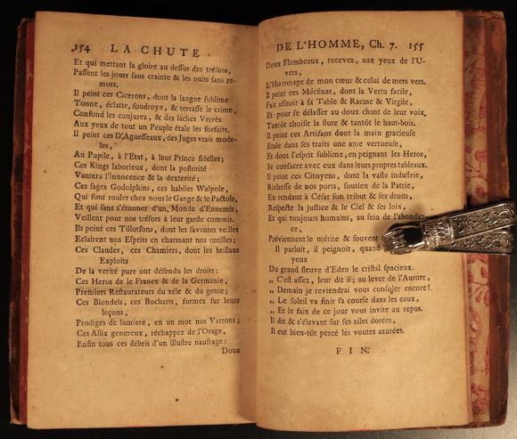 1730 Le Paradis Perdu Poeme Heroique De Milton Antiquarian Book Paradise Lost