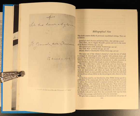 Pope John XXIII Journal Of A Soul 1965 Antique Religious Book D. White Translate