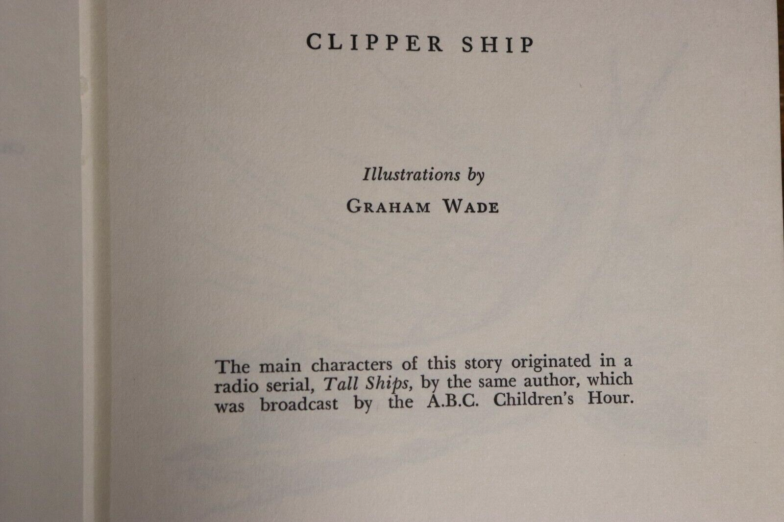 1965 Clipper Ship by Denys Burrows Australian Vintage Maritime Fiction Book