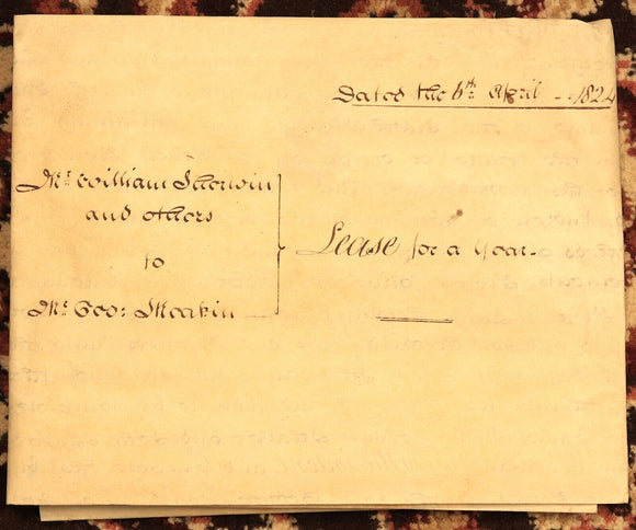 1824 Indenture Conveyance English Legal Document Manuscript Vellum Lease