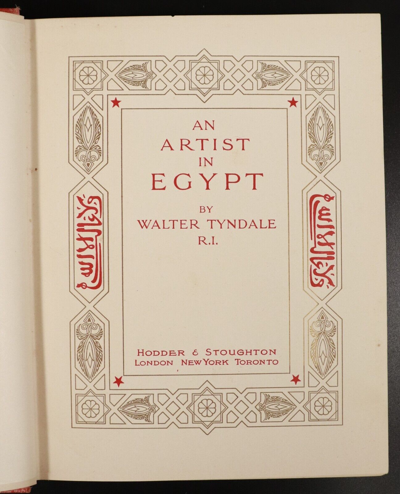 1912 An Artist In Egypt by Walter Tyndale Antique Art History Book Egypt 1st Ed