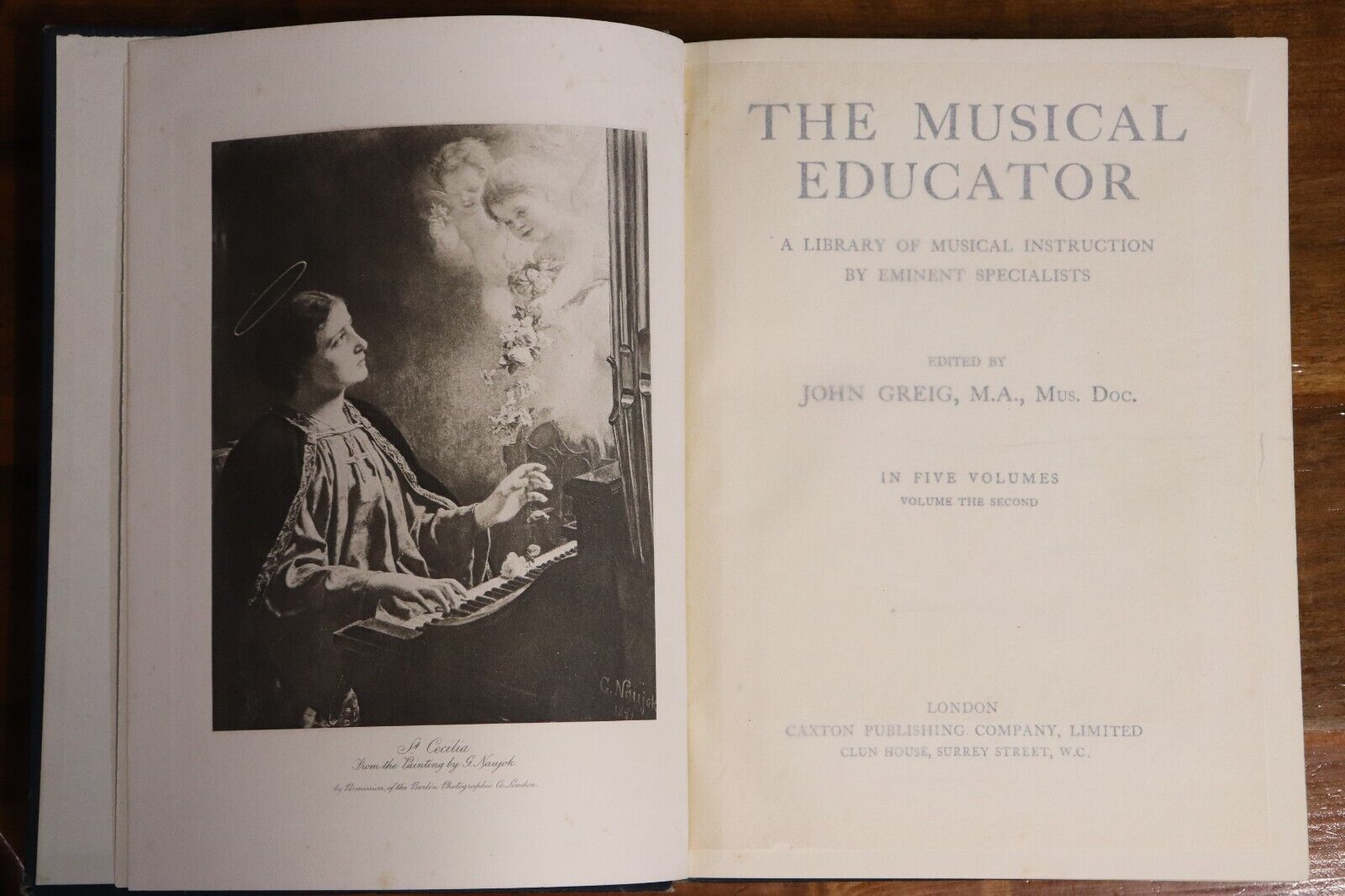 c1910 5vol The Musical Educator by John Greig Antique Music Reference Book Set