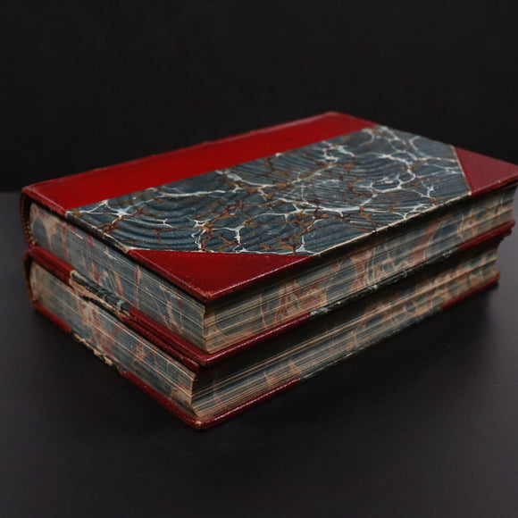 1888 2vol Half Hours With The Best Authors by C. Knight Antique Book Set