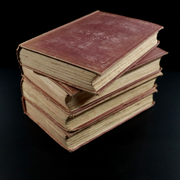 1856 4vol Miscellanies Prose & Verse W.M. Thackeray Antique Literature Books