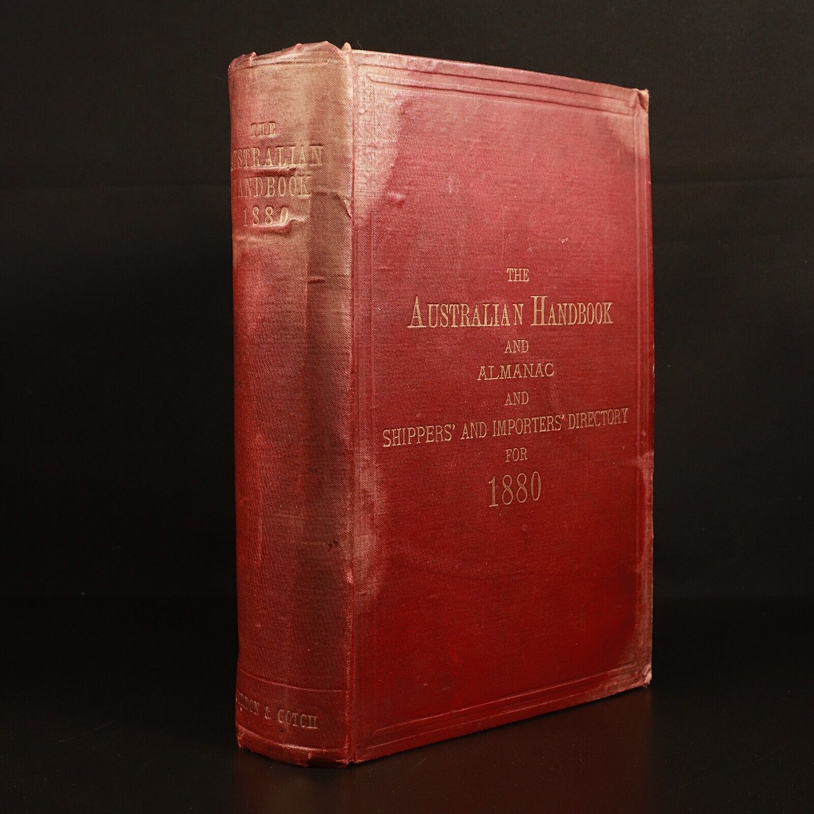 1880 Australian Handbook Almanac Shippers' Directory Antiquarian Reference Book