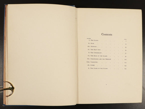 1908 Isle Of Wight by AR Hope Moncrieff & A Heaton Cooper Antique Book w/Map