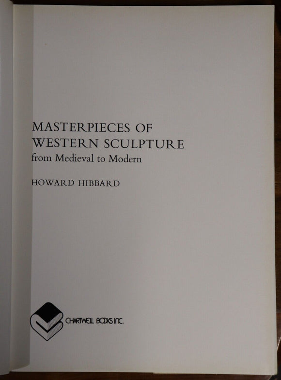 c1977 Masterpieces Of Western Sculpture Art Reference & History Book