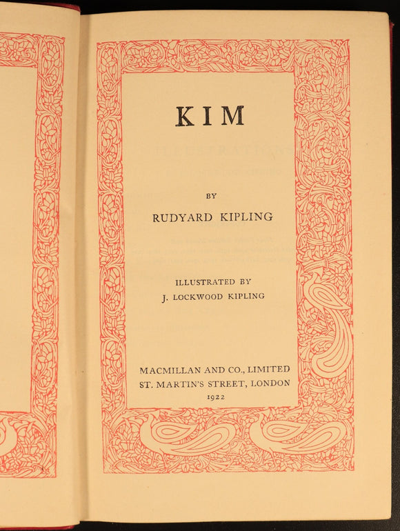 c1909 8vol Rudyard Kipling Library Antique Fiction Book Collection Bulk Lot