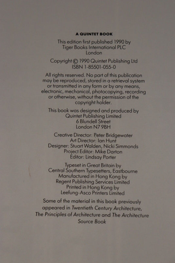 1990 Illustrated Book Of Architects & Architecture 1st Edition Reference Book