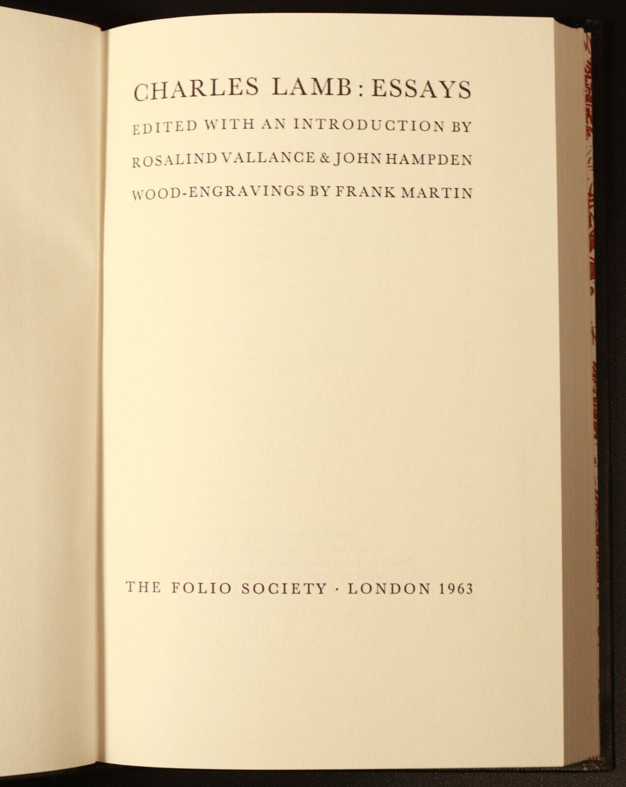 1965 Charles Lamb Essays With Engravings Folio Society British History Book