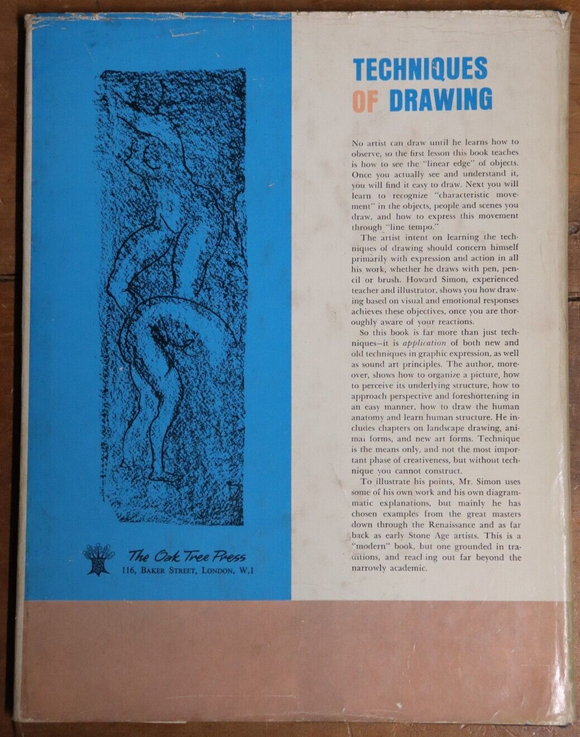 1963 Techniques Of Drawing by Howard Simon Vintage Art Tutorial Book